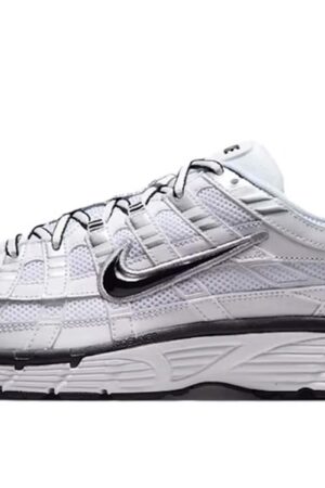 Nike P-6000 White Metallic Silver Black