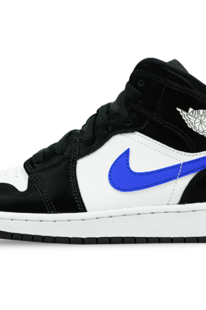 Air Jordan 1 Mid Black Racer Blue White (GS)